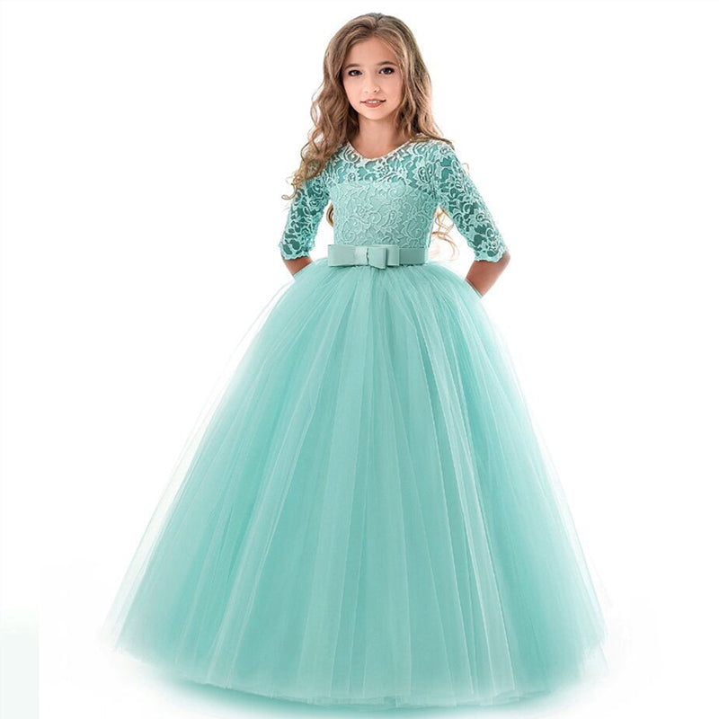 Taqqpue Toddler Baby Girls Dress Solid Color Leaf Embroidery Net Yarn  Bowknot Princess Dress Birthday Party Flowers Gown Kids Dresses Wedding  Formal Dance Evening Maxi Gown - Walmart.com